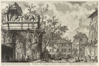 ジュピター・トナンの神殿を持つヴェーダ、c。 1755 作： Giovanni Battista Piranesi