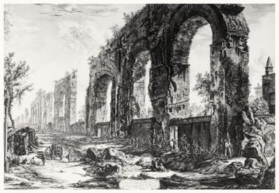 ネロの水道橋の眺め（「ローマの眺望」シリーズより）1760年頃（銅版画 作： Giovanni Battista Piranesi