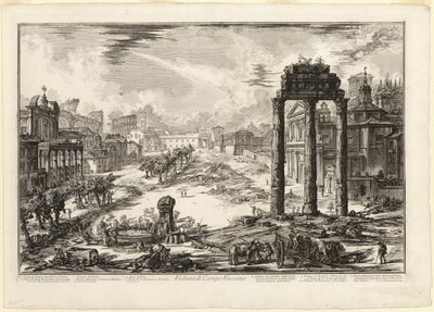 ローマの景色からのカンポ ヴァチーノの眺め 作： Giovanni Battista Piranesi