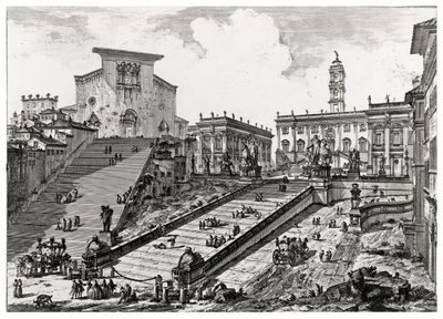 カピトリーノの丘の眺め、「ローマの眺め」シリーズ、1760年頃 作： Giovanni Battista Piranesi