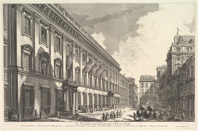 Vedute di Roma Roman Views、ca.からのパラッツォオデシャリの眺め。 1753。 作： Giovanni Battista Piranesi