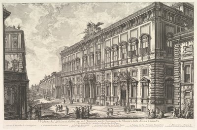 教皇事務局を収容するクイリナーレのパラッツォ デッラ コンサルタの眺め。 1760-78。 作： Giovanni Battista Piranesi