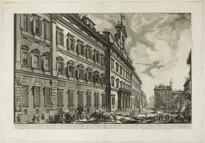 ローマの景色から見たパラッツォ ディ モンテチトーリオ 作： Giovanni Battista Piranesi