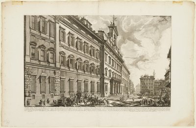 ローマの景色から見たパラッツォ ディ モンテチトーリオ 作： Giovanni Battista Piranesi