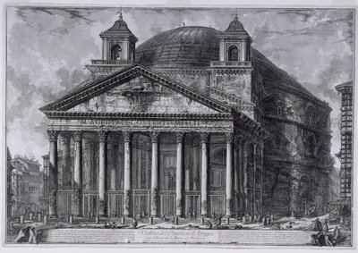 アグリッパのパンテオンの眺め、1761年頃（エッチング） 作： Giovanni Battista Piranesi