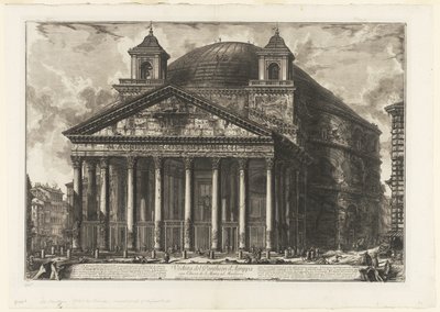 アグリッパのパンテオン、今日の S. Maria ad Martyres、ローマの景色からの眺め 作： Giovanni Battista Piranesi