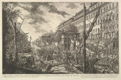 Vedute di Roma Roman Viewsからのリパグランデ港の眺め。 1753。 作： Giovanni Battista Piranesi