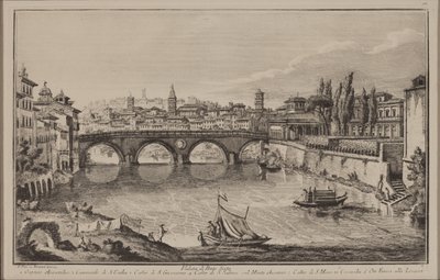 シスト橋の眺め、1778～92年頃（銅版画 作： Giovanni Battista Piranesi