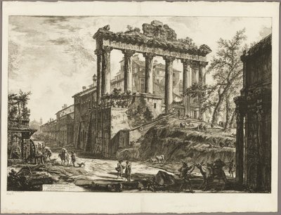 ビューズ オブ ローマからの、いわゆるコンコルド神殿の眺め 作： Giovanni Battista Piranesi