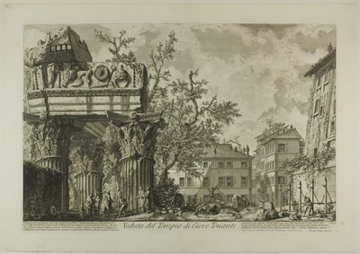 Views of Rome からジュピター トナンス [Jupiter the Thunderer] の寺院のビュー 作： Giovanni Battista Piranesi