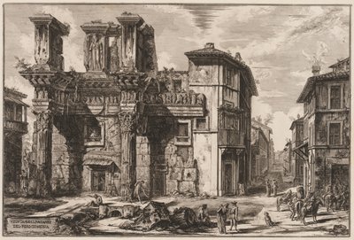 ローマの景色：ネルバのフォーラム。 作： Giovanni Battista Piranesi