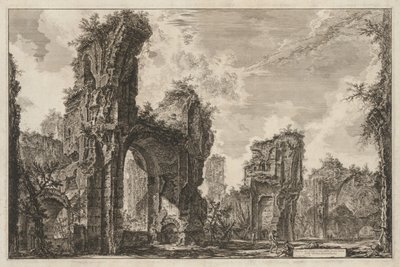 ローマの景色：シックストゥスまたはアントニアン浴場の大ホールの遺跡、1765年。 作： Giovanni Battista Piranesi