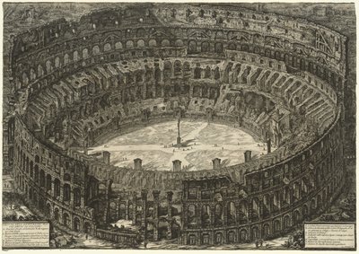 ローマの景色: コロッセオ 作： Giovanni Battista Piranesi