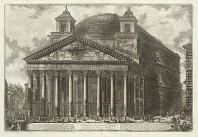ローマの景色：パンテオン、1761年。 作： Giovanni Battista Piranesi