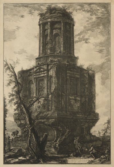 ローマの景色: ラ コノッキアと呼ばれる墓 作： Giovanni Battista Piranesi