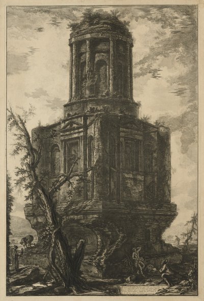 ローマの景色：ラコノッキアと呼ばれる墓、1776年。 作： Giovanni Battista Piranesi