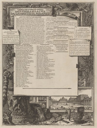 これまでの Lvce での作品のカタログ日付 Gio Battista Piranesi 作： Giovanni Battista Piranesi and Francesco Piranesi