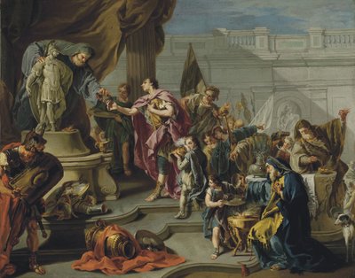 火星に敬意を表するスキピオ 作： Giovanni Battista Pittoni