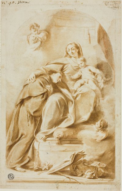 パドヴァの聖アンソニーと聖母子 作： Giovanni Battista Pittoni the Younger