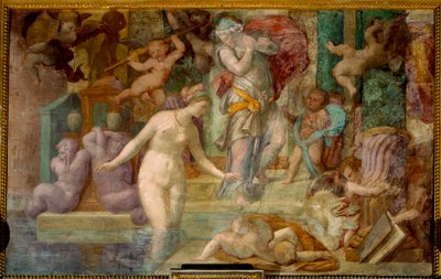 フォンテーヌブローの学校。泉水のヴィーナスジョヴァンニ・バッティスタ・ディ・ヤコポ・ロッソ（1494-1541）の絵画 作： Giovanni Battista Rosso Fiorentino
