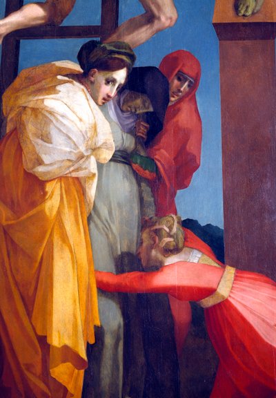クロスからの降下、女性の詳細、85135の1521パネルの詳細 作： Giovanni Battista Rosso Fiorentino