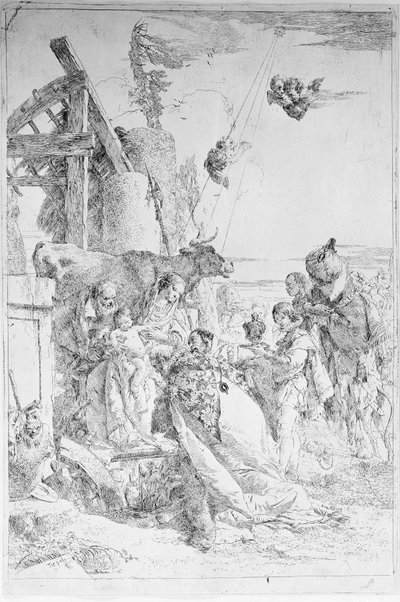 マギの礼拝、約。 1753 . 作： Giovanni Battista Tiepolo