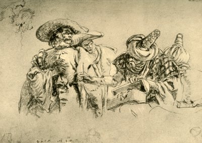 宝石と2つのヨーロッパの商人の東洋のディーラー、1752年-1753年、1928年 作： Giovanni Battista Tiepolo