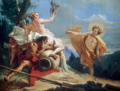 アポロ追跡ダフネ、c1755-1760 作： Giovanni Battista Tiepolo