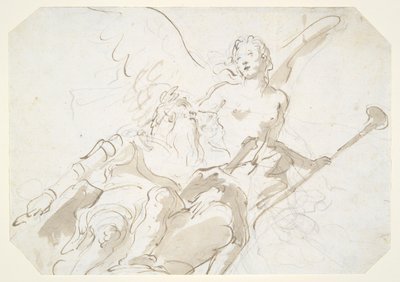 Ca の天井のための老いた戦士の神格化 作： Giovanni Battista Tiepolo