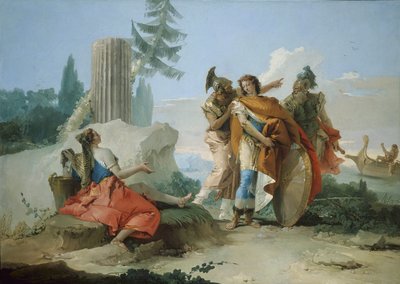 リナルドに捨てられたアルミダ、1742-45 作： Giovanni Battista Tiepolo