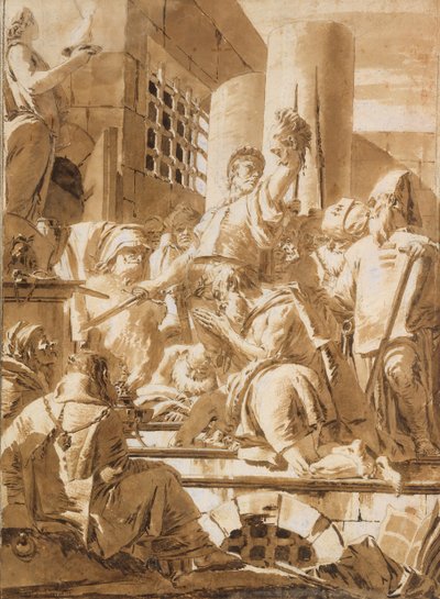 2 人の男性聖人の斬首、1696 年から 1770 年。 作： Giovanni Battista Tiepolo
