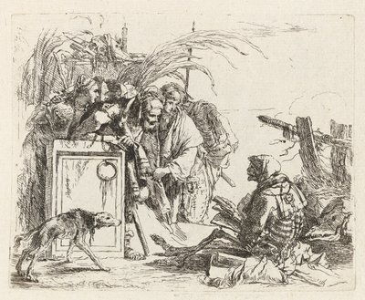 Vari capricci (Various Capriccios) からの Death Giving Audience 作： Giovanni Battista Tiepolo