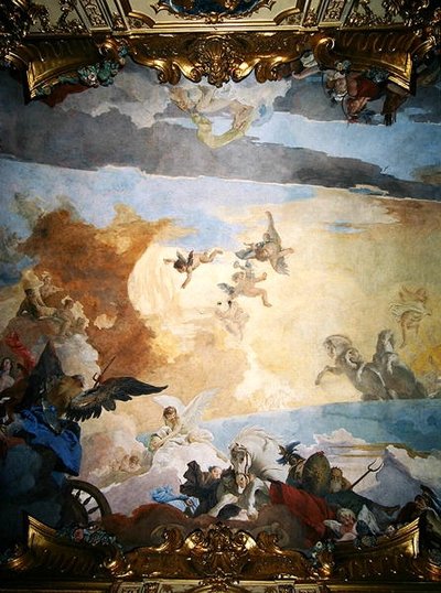 太陽のコースの詳細、1740 作： Giovanni Battista Tiepolo