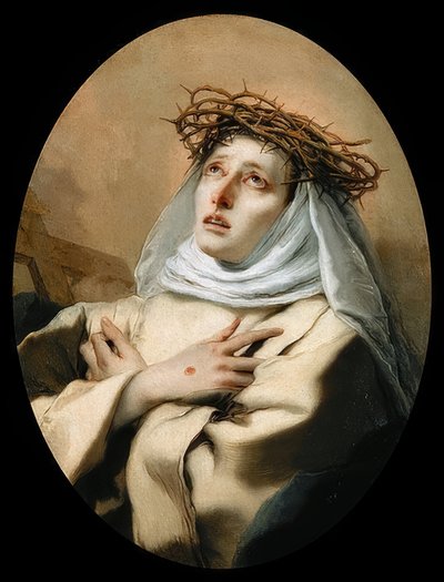 シエナの聖カタリナ。 1746（？） 作： Giovanni Battista Tiepolo