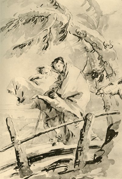 1752年以前のエジプトへの飛行、1928年 作： Giovanni Battista Tiepolo