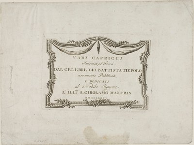 カプリッチ』より扉絵 作： Giovanni Battista Tiepolo