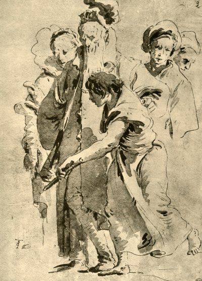 数字のグループ、18世紀半ば、1928 作： Giovanni Battista Tiepolo