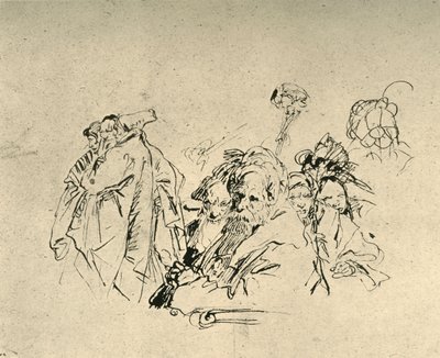 オリエンタルのグループ、18世紀半ば、1928 作： Giovanni Battista Tiepolo