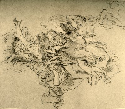 ホバリングする天使のグループ、c1755、1928 作： Giovanni Battista Tiepolo