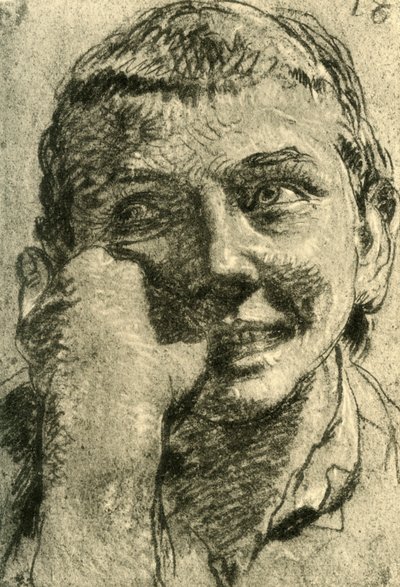 18世紀半ば、1928年の笑う少年の頭 作： Giovanni Battista Tiepolo