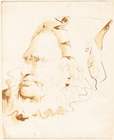 マジシャンの頭 作： Giovanni Battista Tiepolo