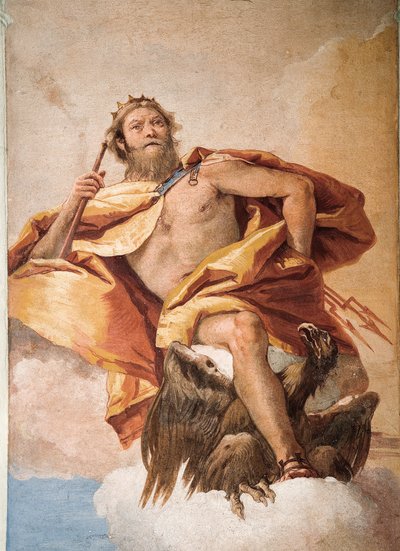 フォレステリア（ゲストハウス）のオリンピアの神々の部屋からイーグルでサンダーをジョーブします1757 作： Giovanni Battista Tiepolo