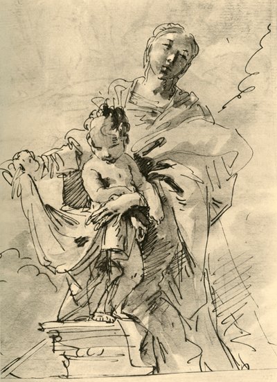 マドンナと子供、18世紀半ば、1928 作： Giovanni Battista Tiepolo