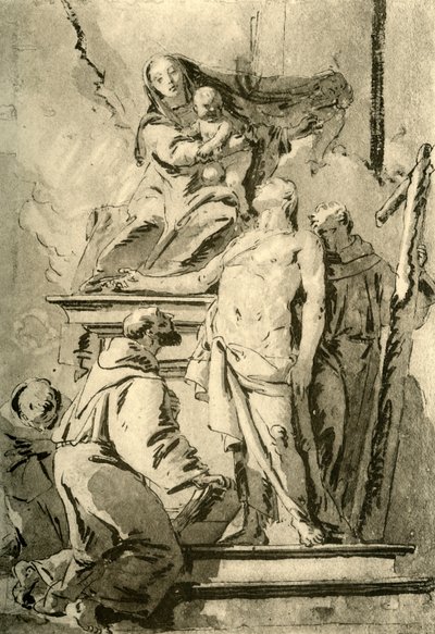 マドンナは18世紀半ば、1928年に聖人に即位した 作： Giovanni Battista Tiepolo