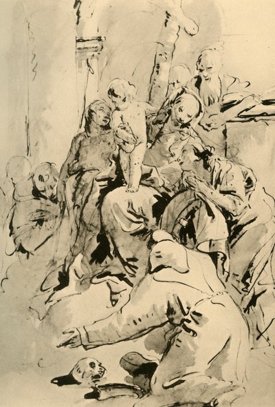 聖人とマドンナ、18世紀半ば、1928 作： Giovanni Battista Tiepolo