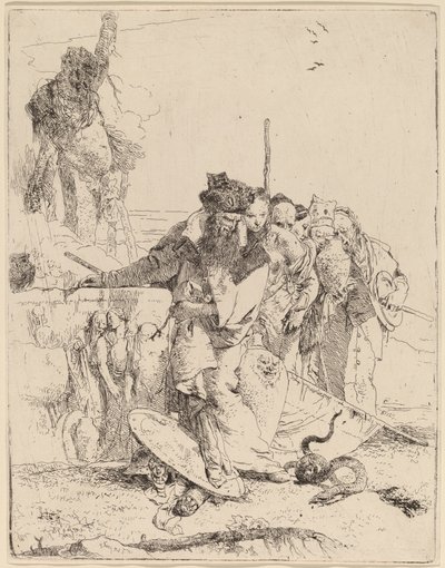 魔法使いと蛇について 作： Giovanni Battista Tiepolo