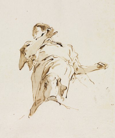 下から見た男性(?)の姿 作： Giovanni Battista Tiepolo