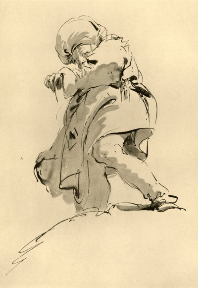 ターバンを持つ男、18世紀半ば、1928 作： Giovanni Battista Tiepolo