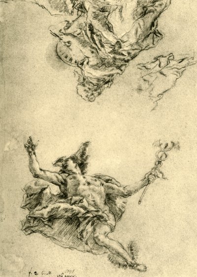 水星と絵画、1752-1753、1928 作： Giovanni Battista Tiepolo