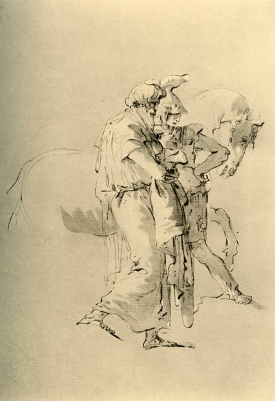 18世紀半ば、1928年の老人と若い兵士 作： Giovanni Battista Tiepolo